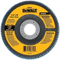 DeWALT DW8303 Flap Disc, 4 in Dia, 5/8 in Arbor, Coated, 80 Grit, Medium, Zirconia Abrasive, Fiberglass Backing 
