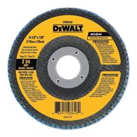 DeWALT DW8351 Flap Disc, 4-1/2 in Dia, 7/8 in Arbor, Coated, 40 Grit, Coarse, Zirconia Abrasive 