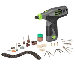 Genesis GLRT08B-65 Rotary Tool, Battery Included, 8 V, 1300 mAh, 1/8, 1/16, 3/32 in Chuck, 8000 to 18,000 rpm Speed 