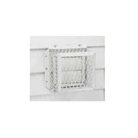 HY-C RVG-DVG-R Dryer Vent Guard, Square Duct, Stainless Steel, White, Powder-Coated 