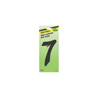 HY-KO BK-40/7 House Number, Character: 7, 4 in H Character, Black Character, Zinc 5 Pack 
