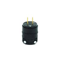 Leviton 000-115PR-000 Electrical Plug, 2 -Pole, 15 A, 125 V, NEMA: NEMA 1-15P, Black 
