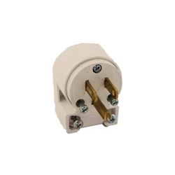 Leviton 020-515AN-000 Electrical Plug, 2 -Pole, 15 A, 125 V, NEMA: NEMA 5-15P, White 