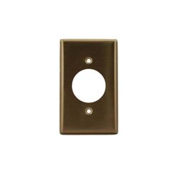 Leviton 84020-40 Single Receptacle Wallplate, 4-1/2 in L, 2-3/4 in W, 1 -Gang, 302 Stainless Steel, Smooth 