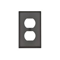 Leviton 85003 Receptacle Wallplate, 4-1/2 in L, 2-3/4 in W, 1 -Gang, Thermoset Plastic, Brown, Smooth 