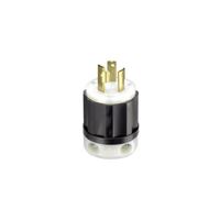 Leviton 021-02621-0PB Electrical Plug, 2 -Pole, 30 A, 250 V, NEMA: NEMA L6-30P, Black/White 