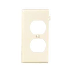 Leviton PSE8-W Receptacle Sectional Wallplate, 1 -Gang, Thermoplastic Nylon, White, Surface Mounting 