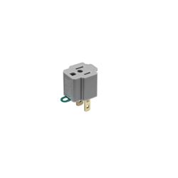 Leviton C30-00274-000 Outlet Adapter, 2 -Pole, 15 A, 125 V, 1 -Outlet, NEMA: NEMA 5-15R, 1-15R, Gray 