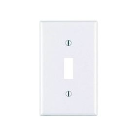 Leviton M56-78001-TMP Wallplate, 4-1/2 in L, 2-3/4 in W, 1 -Gang, Thermoset, Light Almond, Smooth