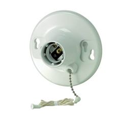 Leviton 8827-CW4 Lamp Holder, 250 V, 660 W, Urea Housing Material, White 