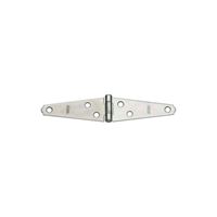 National Hardware N127-449 Strap Hinge, 1-3/16 in W Frame Leaf, 0.056 in Thick Leaf, Steel, Zinc, Fixed Pin 