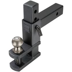 Reese Towpower Tactical 7089444 Adjustable Ball Mount with Clevis, 2 in, 2-5/16 in Dia Hitch Ball, Steel, Matte/Pewter 