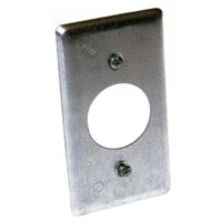 Raco 867 Handy Box Cover, 1-19/32 in Dia, 4-3/16 in L, 2-5/16 in W, Galvanized Steel, Gray 