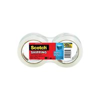 Scotch 3850-2 Packaging Tape, 54.6 yd L, 1.88 in W, Polypropylene Backing, Clear 