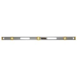 Stanley 42-076 I-Beam Level, 48 in L, 3-Vial, 1-Hang Hole, Non-Magnetic, Aluminum, Silver 