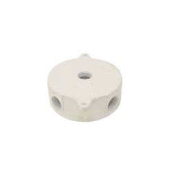Teddico/Bwf RB-5WV Outlet Box, 5-Knockout, 5-1/2 in, Metal, White, Powder-Coated 