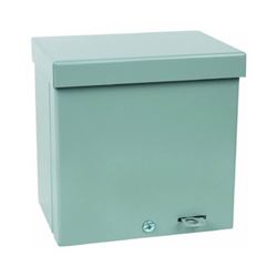 Steel City AB-664RBGK001 Enclosure, 3 -Knockout, Steel, Gray, Painted, Horizontal Mounting 