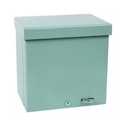 Steel City AB-884RBGK001 Raintight Enclosure, 3 -Knockout, Steel, Gray, Painted, Free-Standing Mounting 