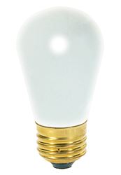 11W S11 Ceramic Bulb - Medium Base - White - 130V - 1 / Card 