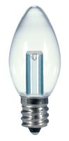 0.5W LED C7 Night Light Bulb - Candelabra Base - Clear - 2700K - 120V 
