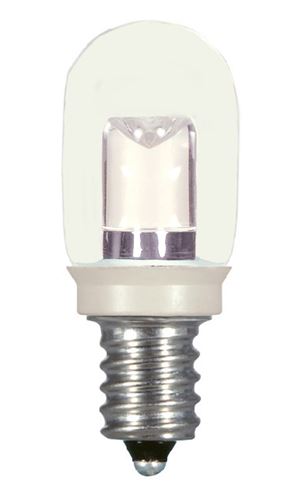0.8W LED T6 Indicator Bulb - Candelabra base - Clear - 2700K - 120V