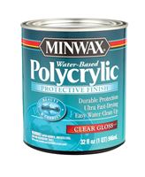 Minwax  Indoor  Clear  Gloss  Water-Based Polycrylic  1 qt. 