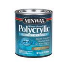 Minwax  Indoor  Clear  Semi-Gloss  Water-Based Polycrylic  1 qt. 