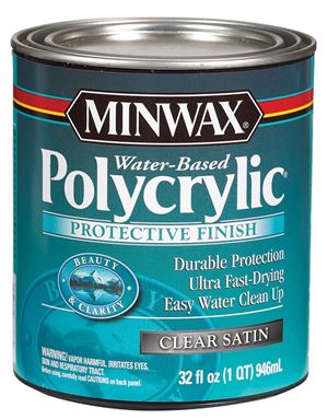 Minwax  Indoor  Clear  Satin  Polycrylic  1 qt.