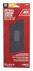 Ace  Silicon Carbide  Drywall Sanding Screen  11-1/4 in. L 100 Grit Medium  2 pk 
