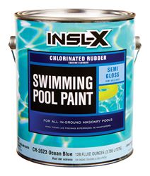 Insl-X Swimming Pool Paint Rubber Based Indoor/Outdoor Semi-Gloss Ocean Blue (Lt) 1 gal. 24 hr. 
