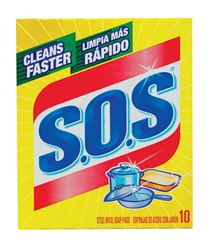 S.O.S.  For Multi-Purpose Steel Wool Soap Pads  10 pk 