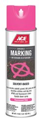 Ace  Sovent-Based  Fluorescent Pink  Upside-Down Marking Spray Paint  17 oz. 