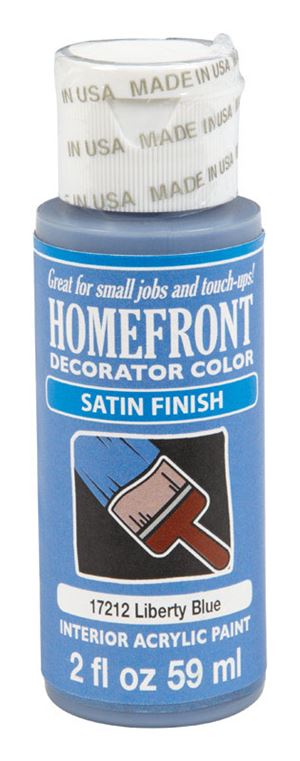 Homefront Decorator Color Satin Liberty Blue Paint 2 oz.
