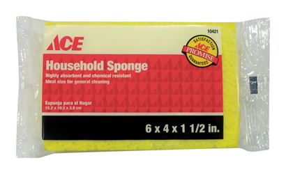 Ace  Household  Cellulose  Sponge  6 in. L x 4 in. W 1 pk 
