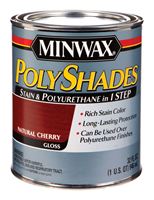 Minwax  PolyShades  Transparent  Polyurethane  Polyuethane Stain  Natural Cherry  1 qt. 