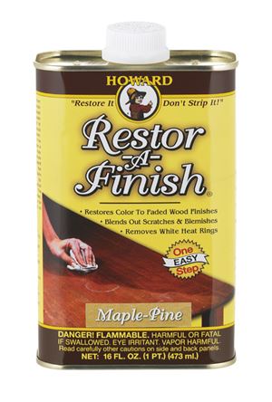 Howard Restor-A-Finish Semi-Transparent Maple Pine Oil-Based Wood Restorer 1 pt.