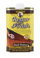 Howard Restor-A-Finish Semi-Transparent Oil-Based Wood Restorer Dark Walnut 1 pt. 