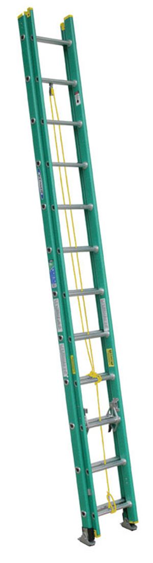 Werner  Fiberglass  24 ft. H Extension Ladder  225 lb. Type II