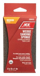 Ace  Aluminum Oxide  Wedge Sanding Sponge  3 in. W x 5 in. L Medium  80 Grit 