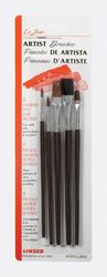 Linzer .1 in. W Assorted Natural Bristle Artist Paint Brush Set 
