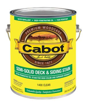 Cabot  Semi-Solid  Oil-Based  Deck and Siding Stain  Clear  1 gal.