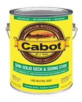 Cabot  Semi-Solid  Oil-Based  Deck and Siding Stain  Neutral Base  Tintable 1 gal. 
