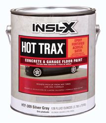 Hot-Trax  Water Based  Satin  Concrete & Garage Floor Paint  1 gal. Silver Gray 