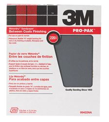 3M  Pro-Pak  Silicon Carbide  Sandpaper  11 in. L 220 Grit Super Fine  1 pc. 