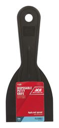 Ace  Disposable  3 in. W Plastic  Putty Knife  Flexible 