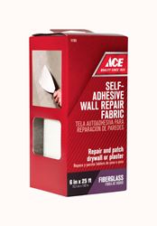 Ace 25 ft. L x 6 in. W Fiberglass Mesh Self Adhesive White Wall Repair Fabric 