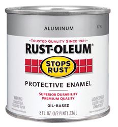 Rust-Oleum  Gloss  Oil-based Protective Enamel Paint  Metallic  1/2 pt. 