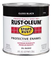 Rust-Oleum  Oil Based  Protective Enamel  Black  Gloss  1/2 pt. 