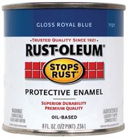 Rust-Oleum  Oil Based  Protective Enamel  Royal Blue  Gloss  1/2 pt. 