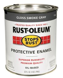 Rust-Oleum Oil Based Protective Enamel Smoke Gray Gloss 1 qt. 